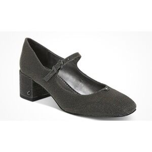 Mary Jane Block Heel Pumps in Black